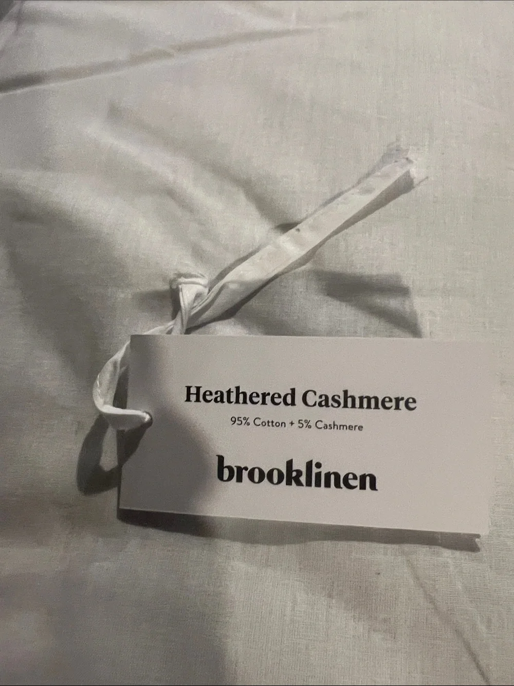 Brooklinen Heathered Cashmere Duvet Cover Fog King Size NWT